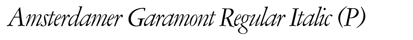 Amsterdamer Garamont Regular Italic (P)